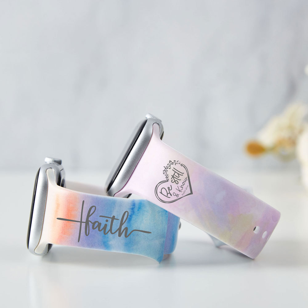 Be Still And Know Christian Tie Dye Watch Band