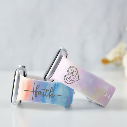Be Still And Know Christian Tie Dye Watch Band