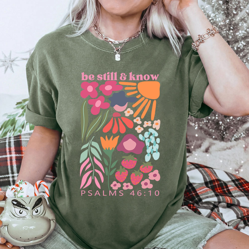 Be Still And Know Christian Washed T-Shirt