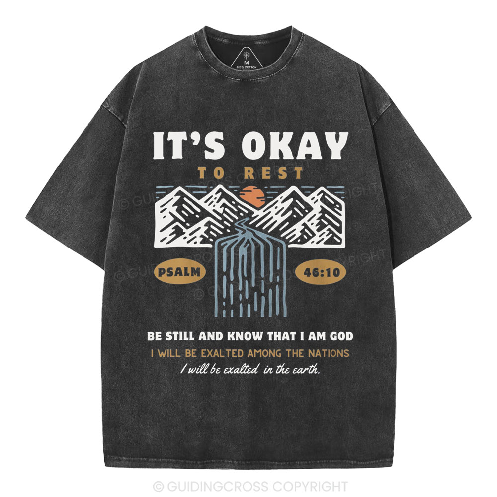 Be Still And Know Christian Washed T-Shirt