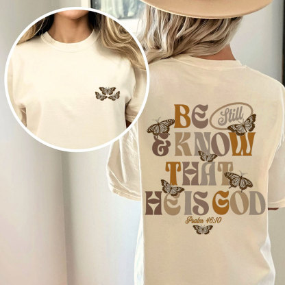 Be Still And Know Christian Washed T-Shirt