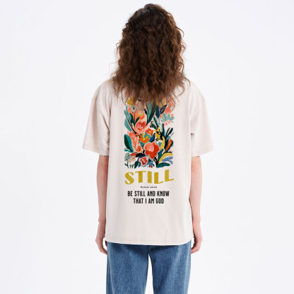 Be Still And Know Christian Washed T-Shirt