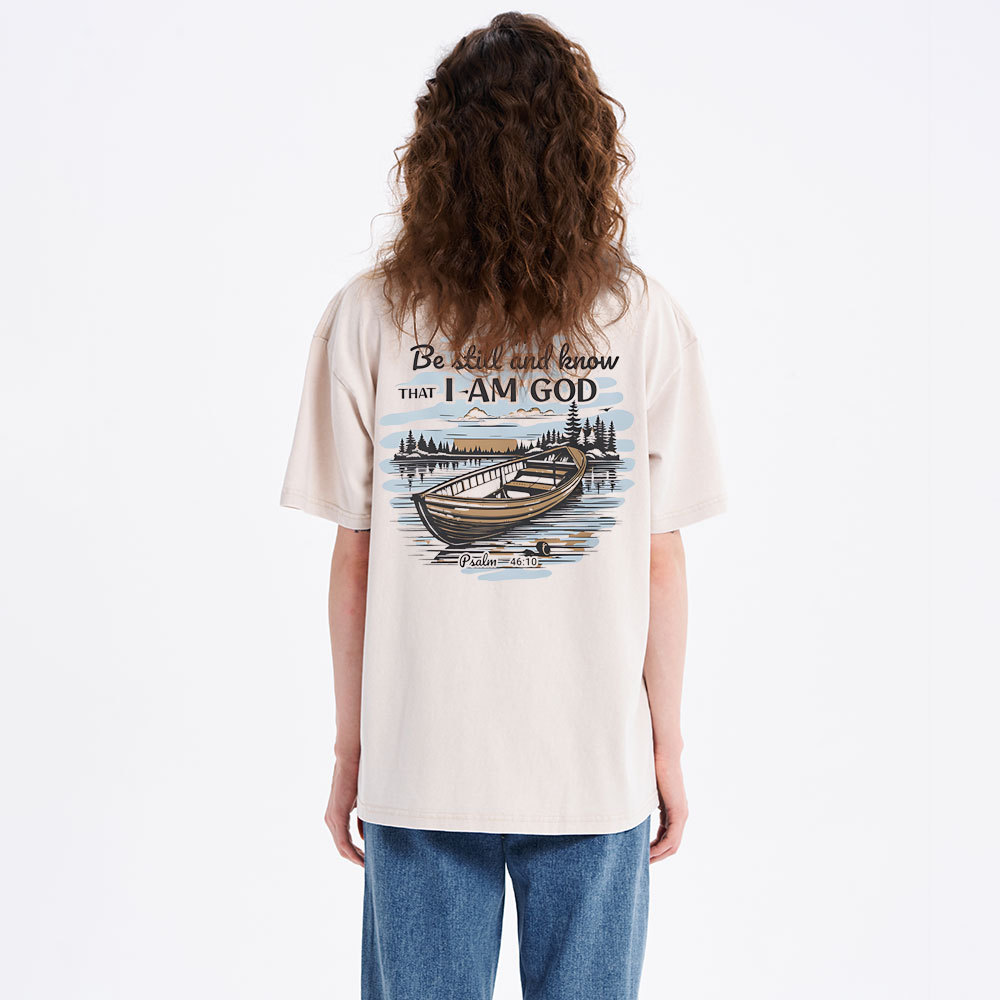 Be Still And Know Christian Washed T-Shirt