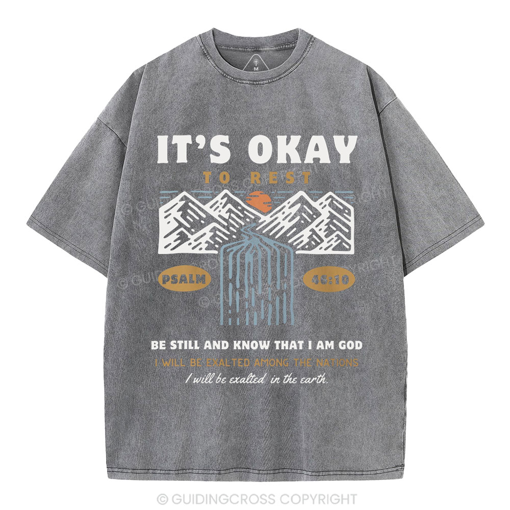 Be Still And Know Christian Washed T-Shirt