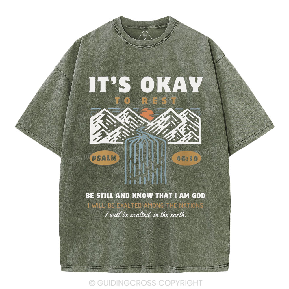 Be Still And Know Christian Washed T-Shirt