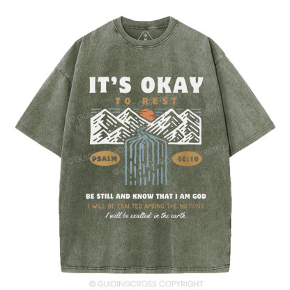 Be Still And Know Christian Washed T-Shirt