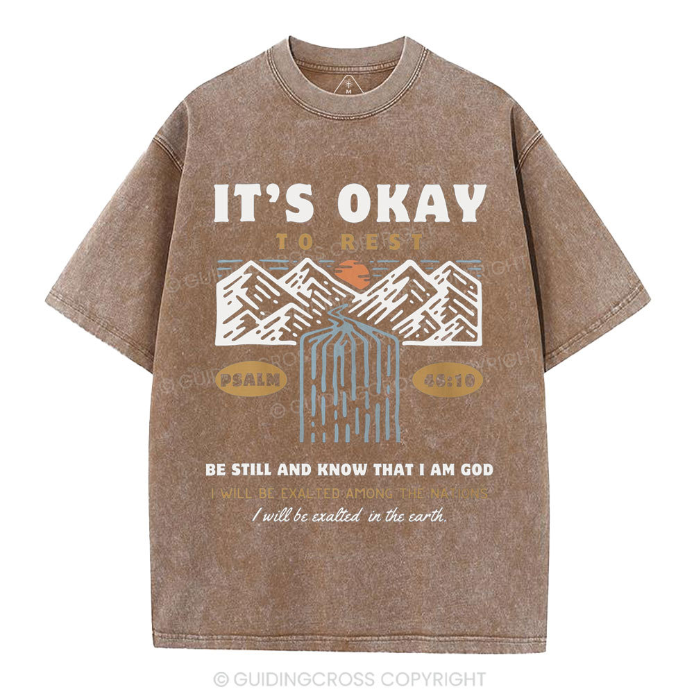 Be Still And Know Christian Washed T-Shirt