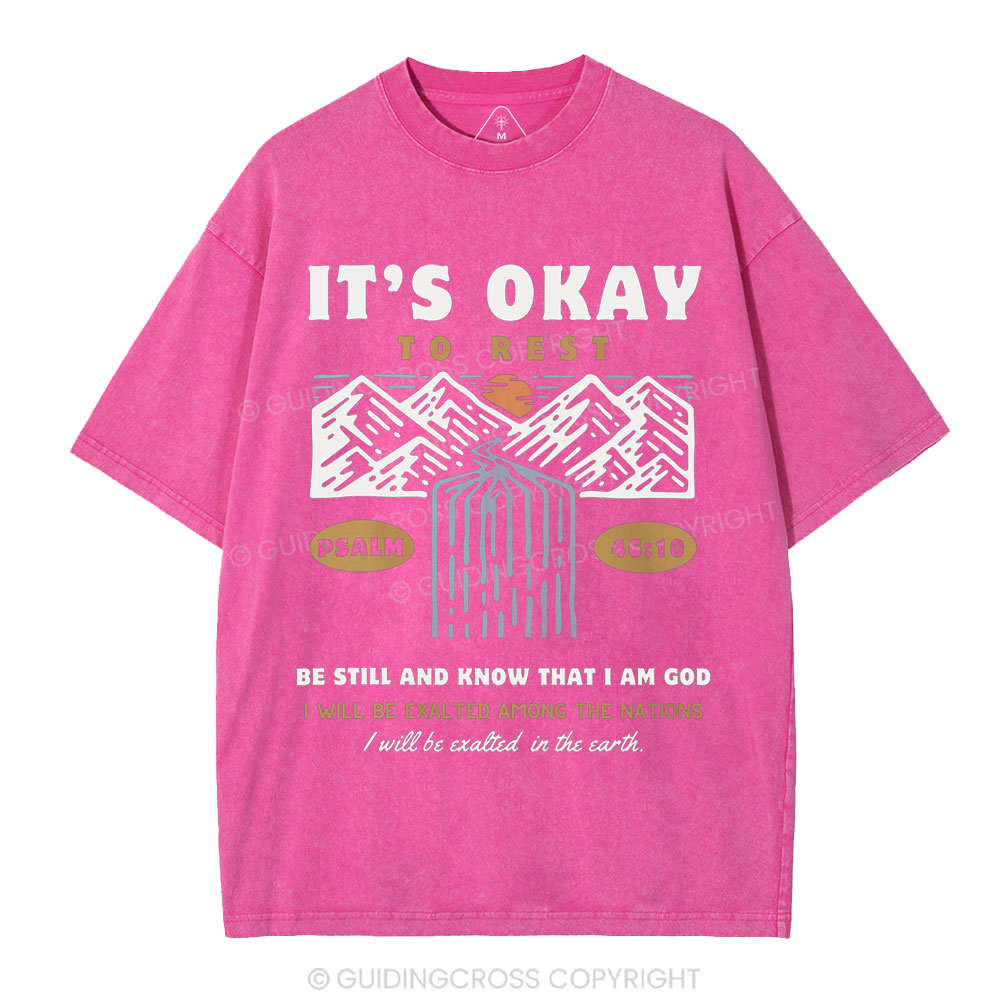 Be Still And Know Christian Washed T-Shirt