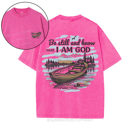Be Still And Know Christian Washed T-Shirt