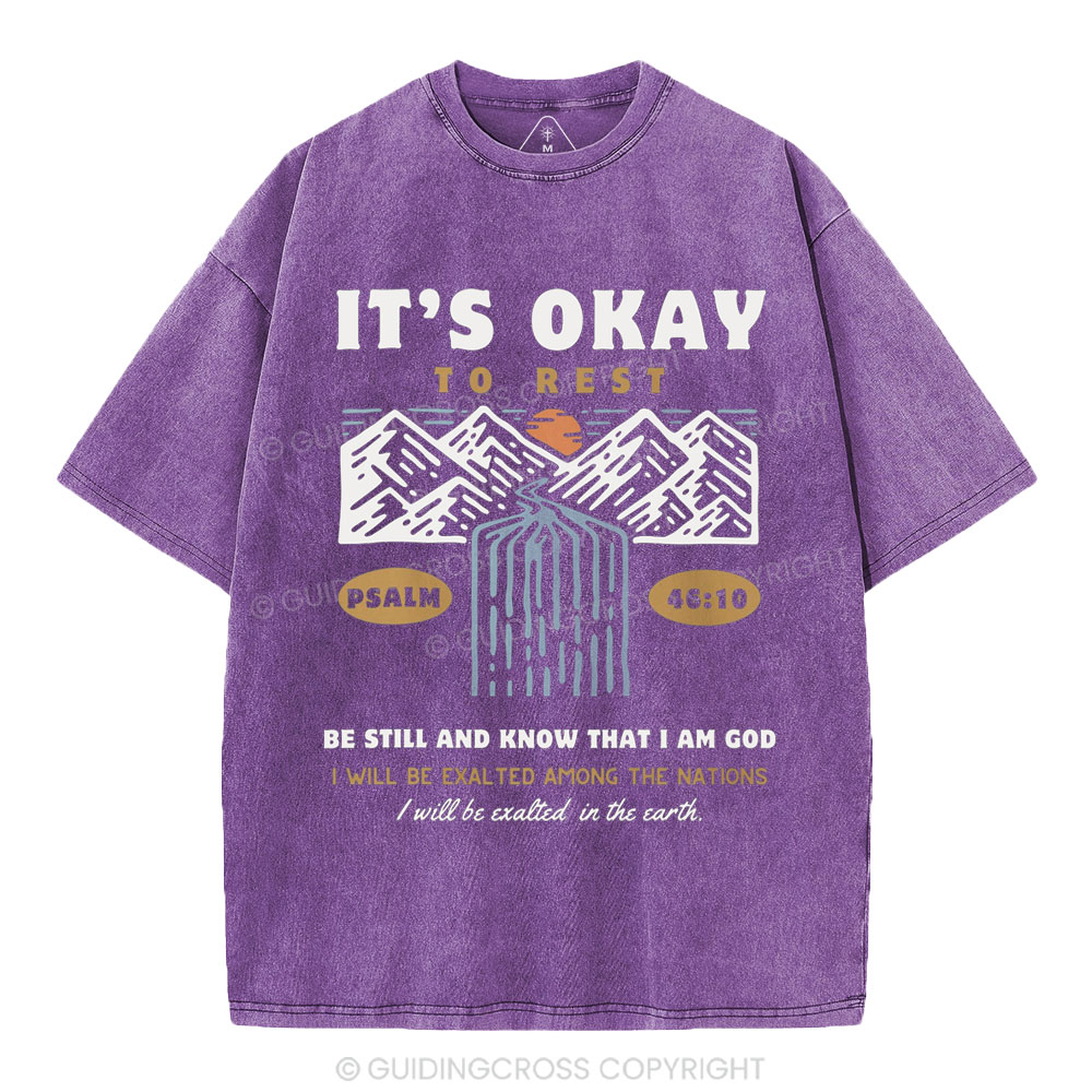 Be Still And Know Christian Washed T-Shirt