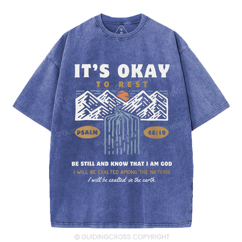 Be Still And Know Christian Washed T-Shirt