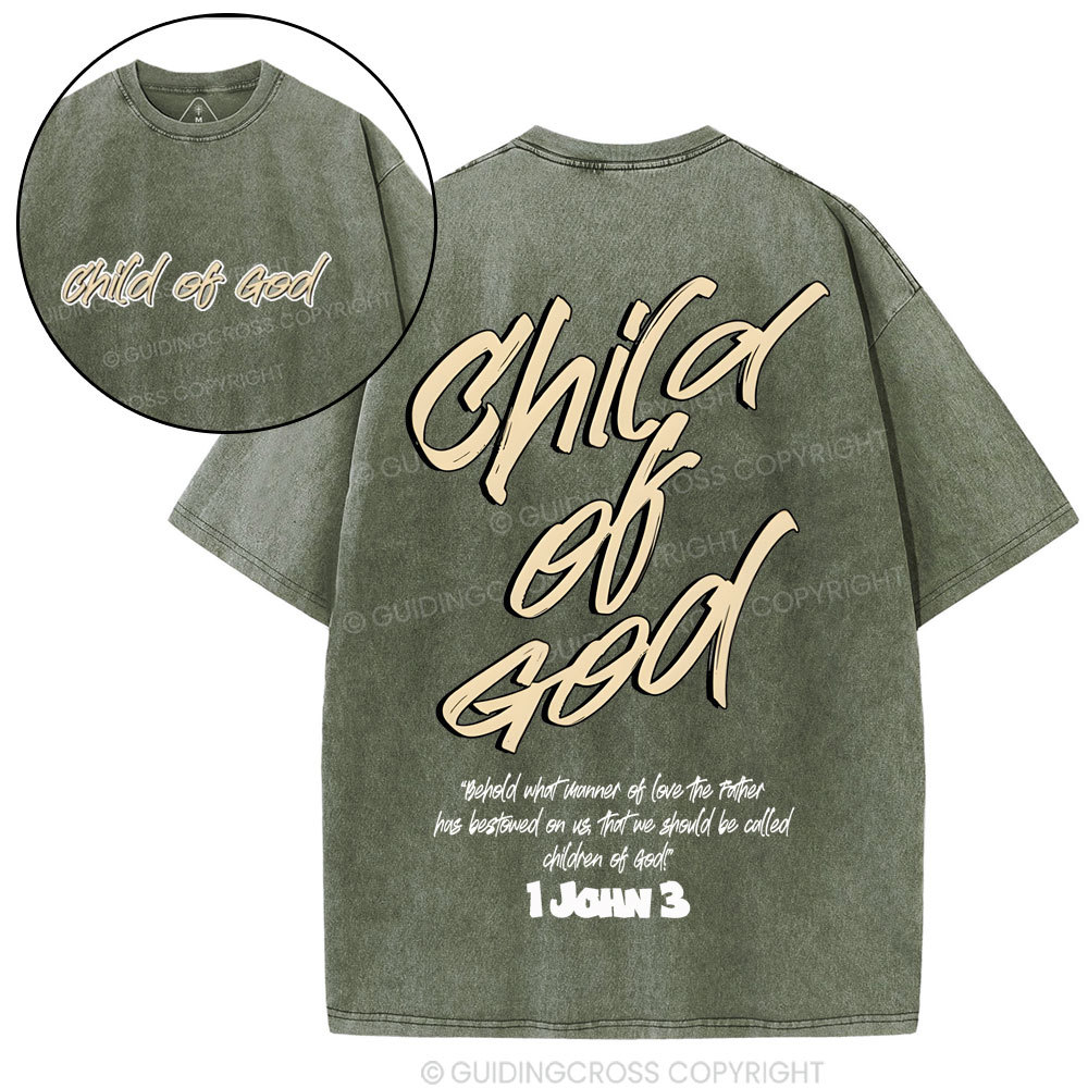 Child Of God Christian Washed T-Shirt