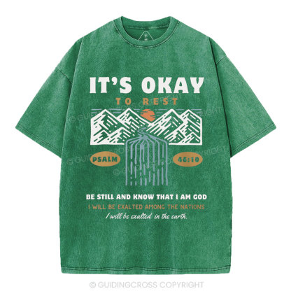 Be Still And Know Christian Washed T-Shirt