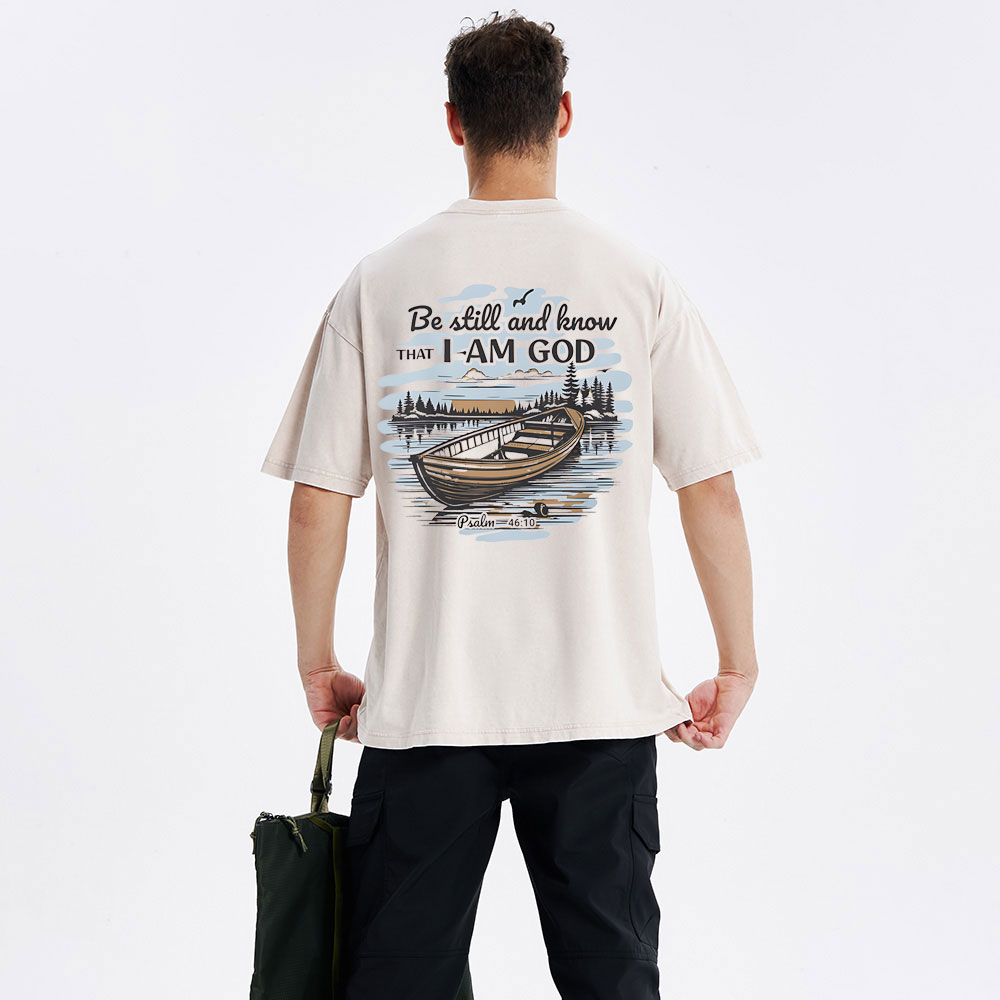 Be Still And Know Christian Washed T-Shirt