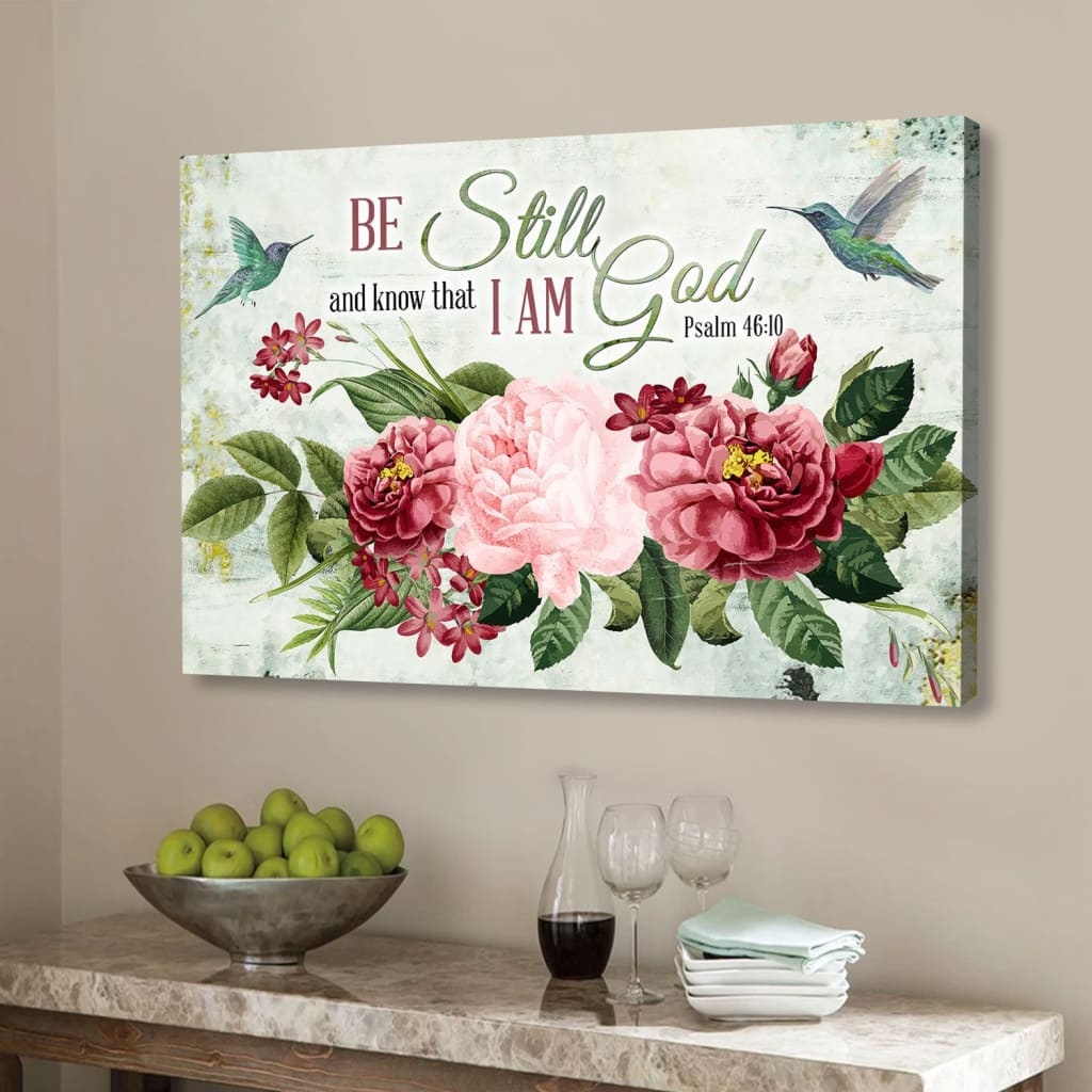 Be Still And Know That I Am God Christian Canvas Wall Art