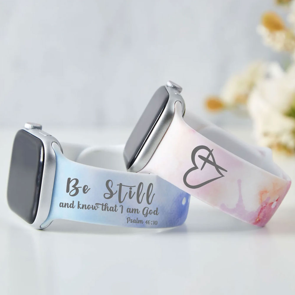 Be Still And Know That I Am God Tie Dye Christian Watch Band