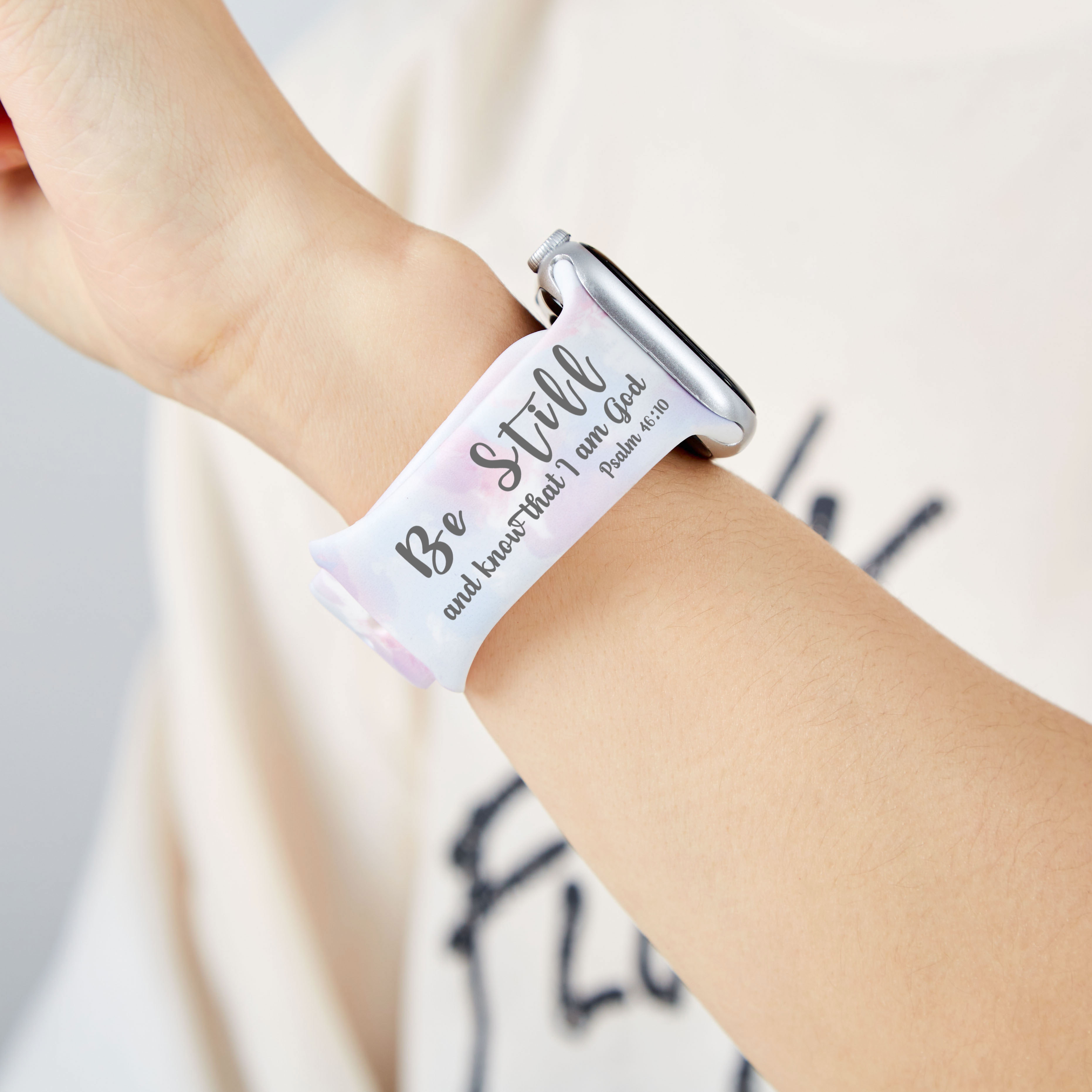Be Still And Know That I Am God Christian Print Watch Band