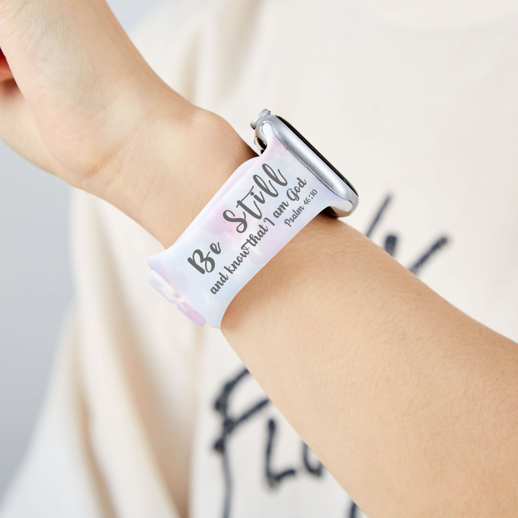 Be Still And Know That I Am God Christian Print Watch Band