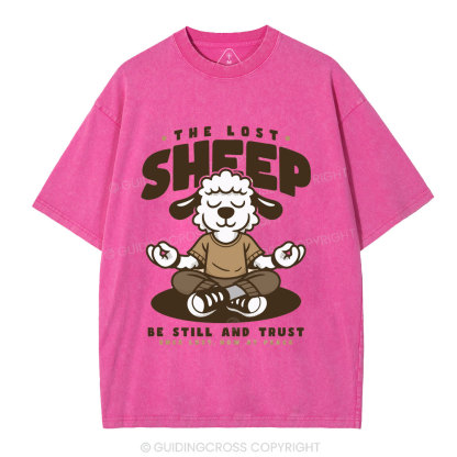 Be Still And Trusty Once Lost Now At Peace Christian Washed T-Shirt