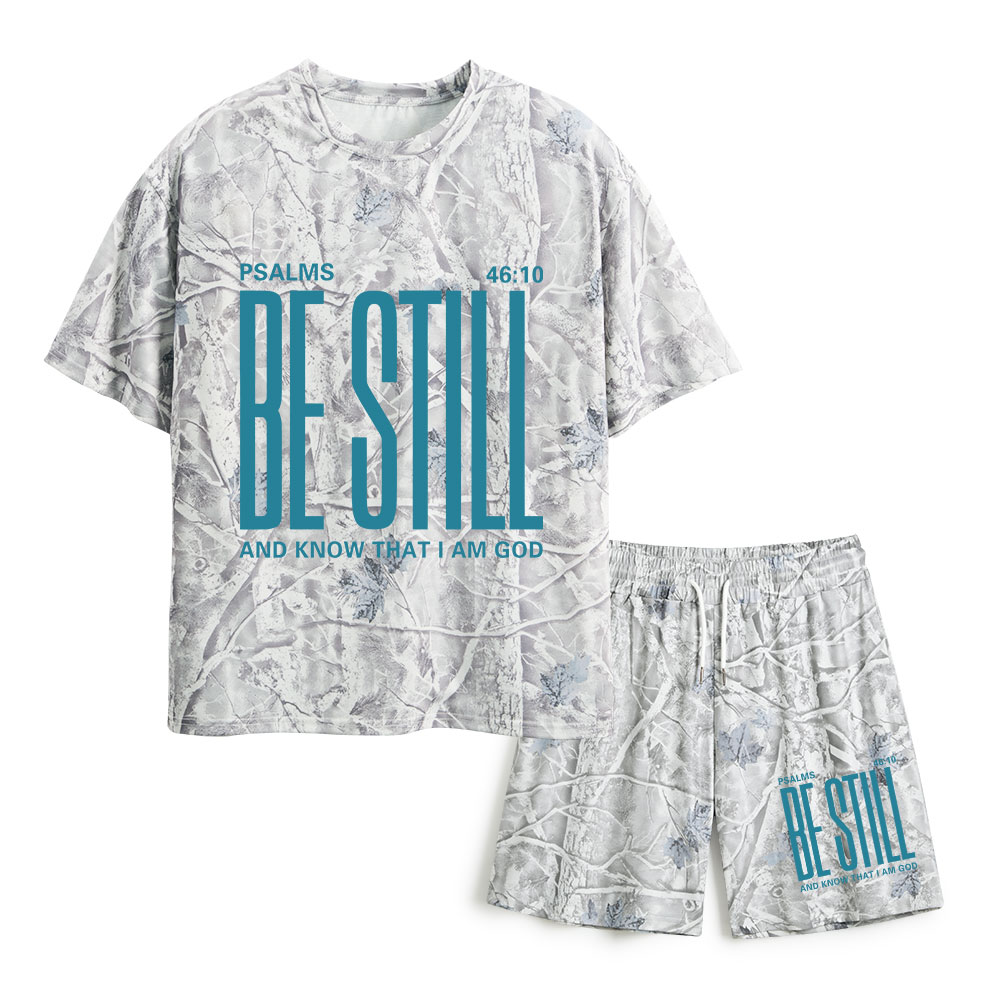 Be Still Christian Camo T-Shirt & Shorts