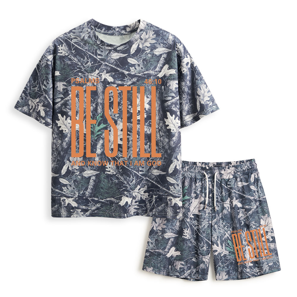 Be Still Christian Camo T-Shirt & Shorts