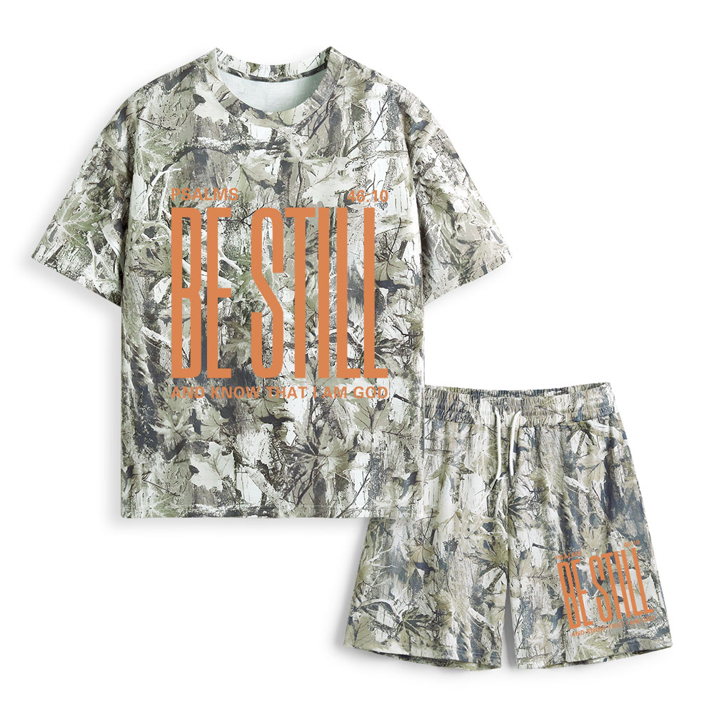 Be Still Christian Camo T-Shirt & Shorts