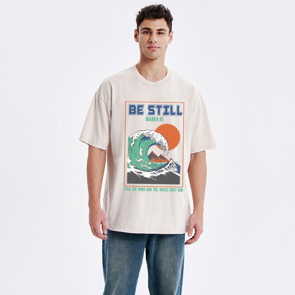 Be Still Christian Washed T-Shirt