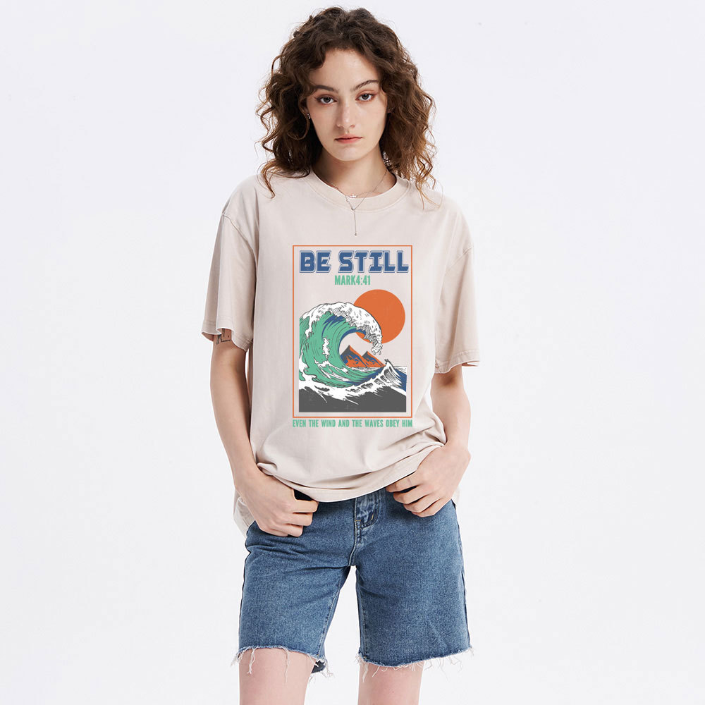 Be Still Christian Washed T-Shirt