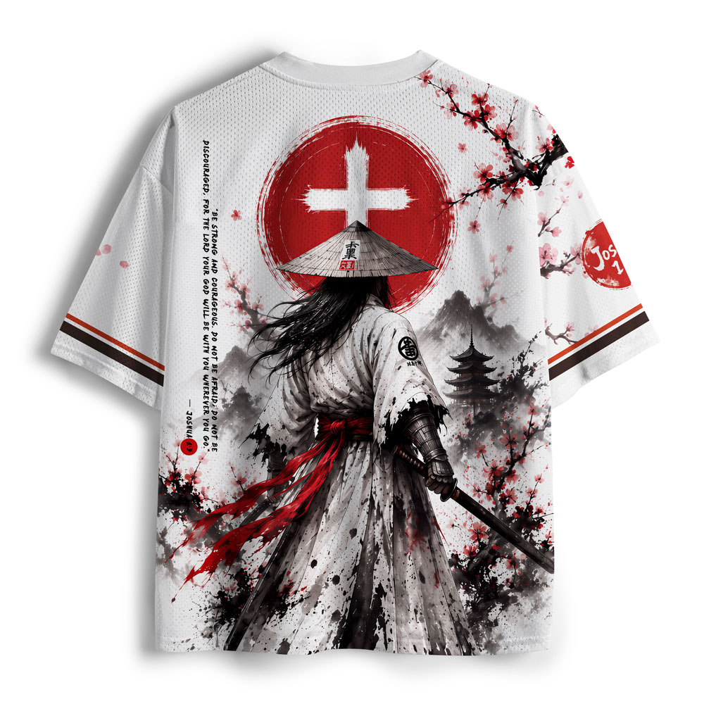 Be Strong And Courageous Christian Mesh Jersey 