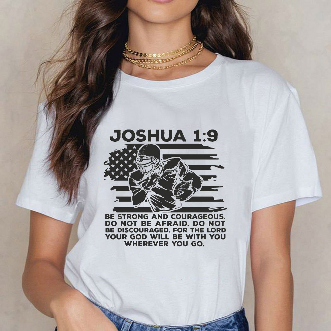 Be Strong & Courageous Christian Women T shirt