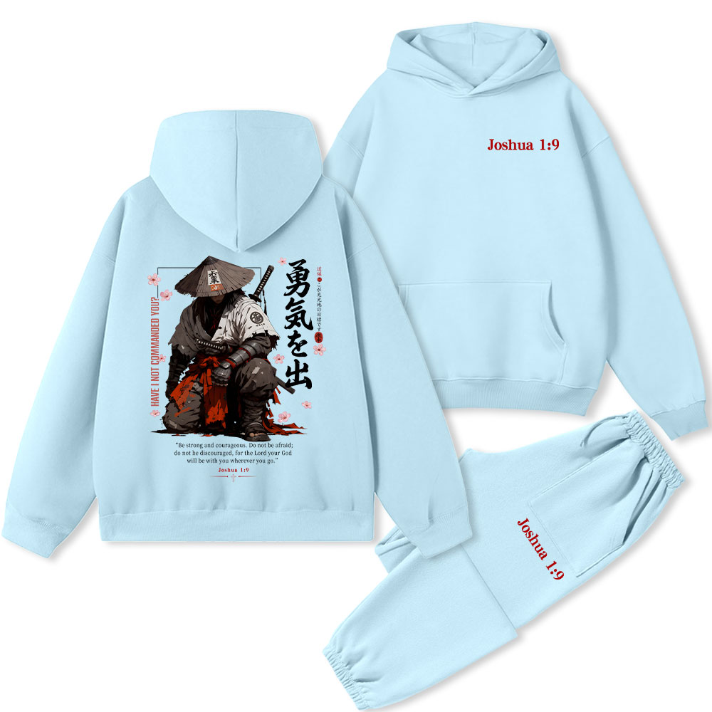 Be Strong And Courageous Premium Fleece Hoodie Set