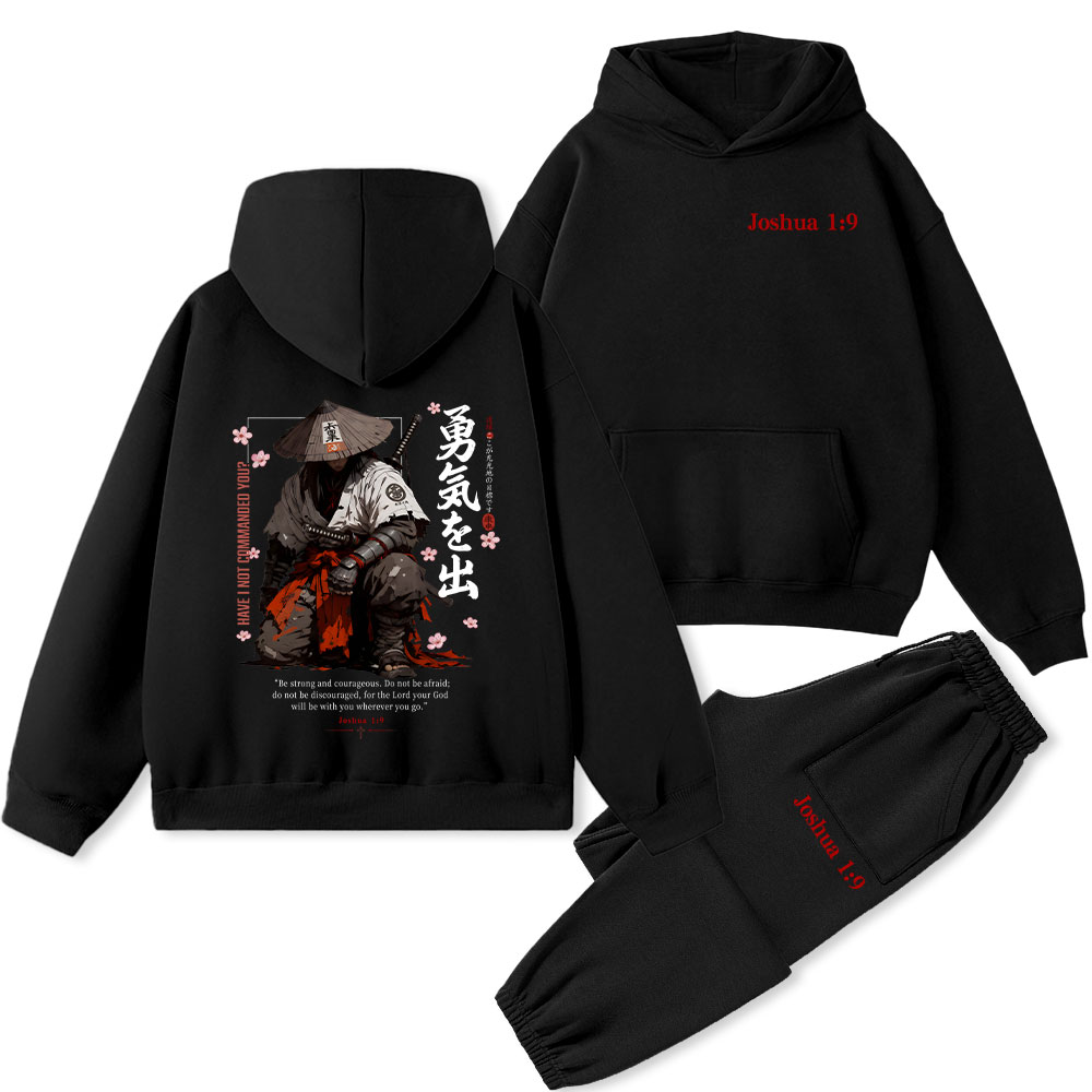 Be Strong And Courageous Premium Fleece Hoodie Set