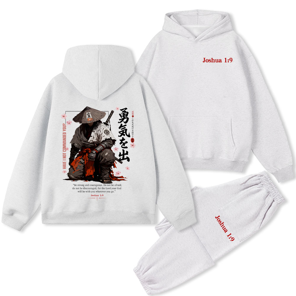 Be Strong And Courageous Premium Fleece Hoodie Set