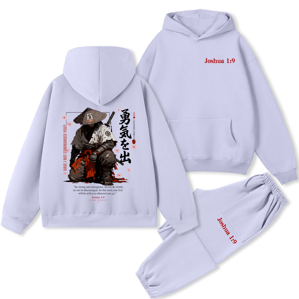 Be Strong And Courageous Premium Fleece Hoodie Set