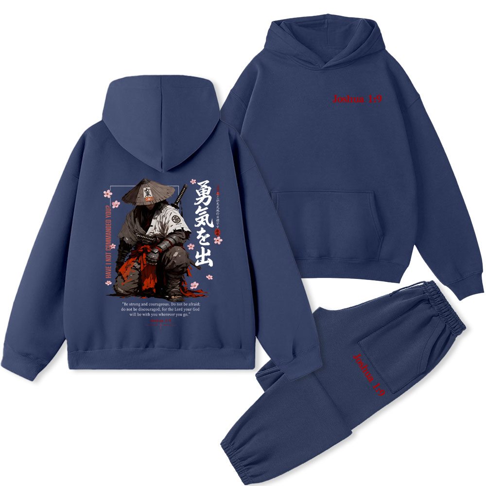 Be Strong And Courageous Premium Fleece Hoodie Set