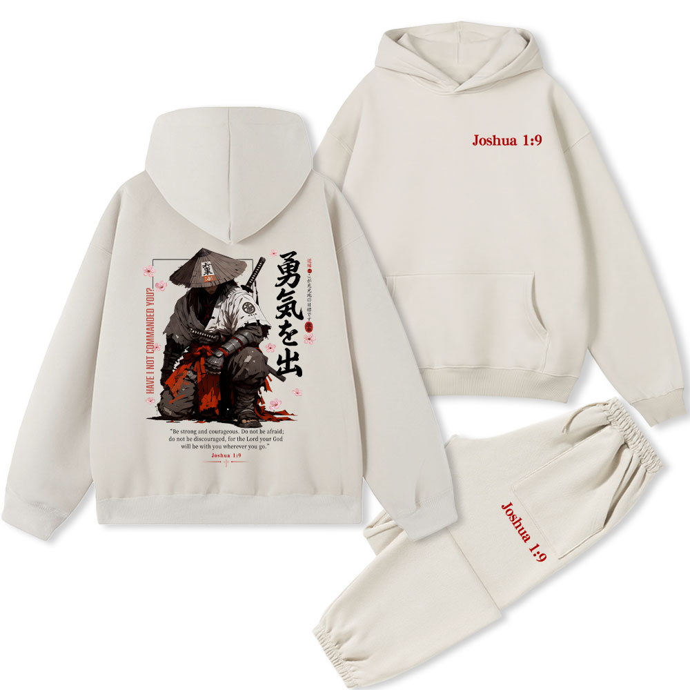 Be Strong And Courageous Premium Fleece Hoodie Set
