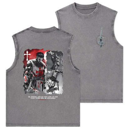 Be Strong And Do Not Give Up Christian Washed Tank Top