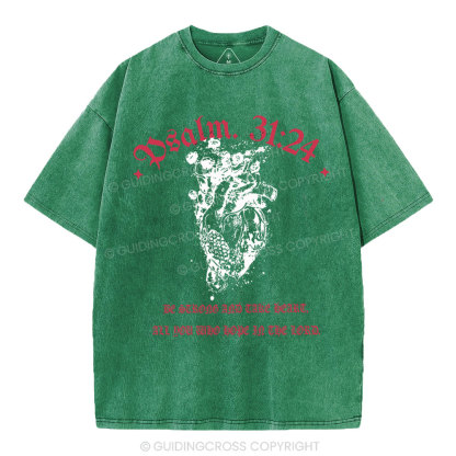 Be Strong And Tate Beart Christian Washed T-Shirt