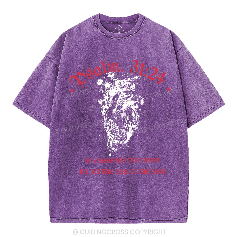 Be Strong And Tate Beart Christian Washed T-Shirt