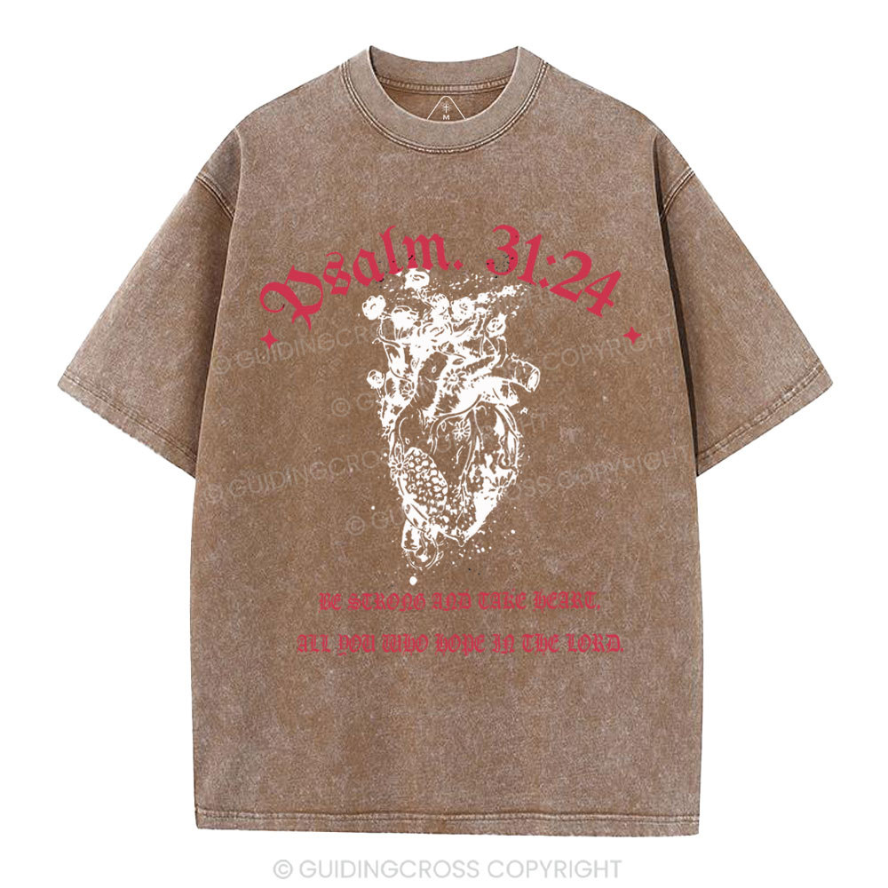 Be Strong And Tate Beart Christian Washed T-Shirt