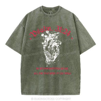 Be Strong And Tate Beart Christian Washed T-Shirt