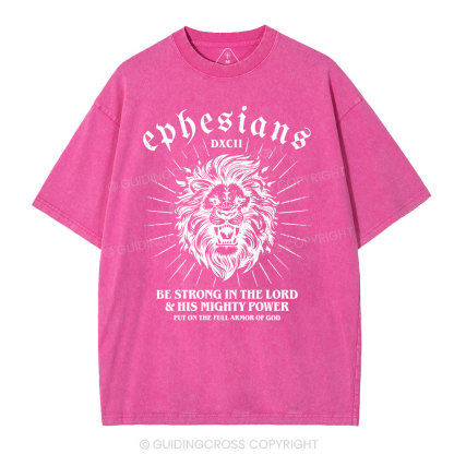 Be Strong In The Lord Christian Washed T-Shirt