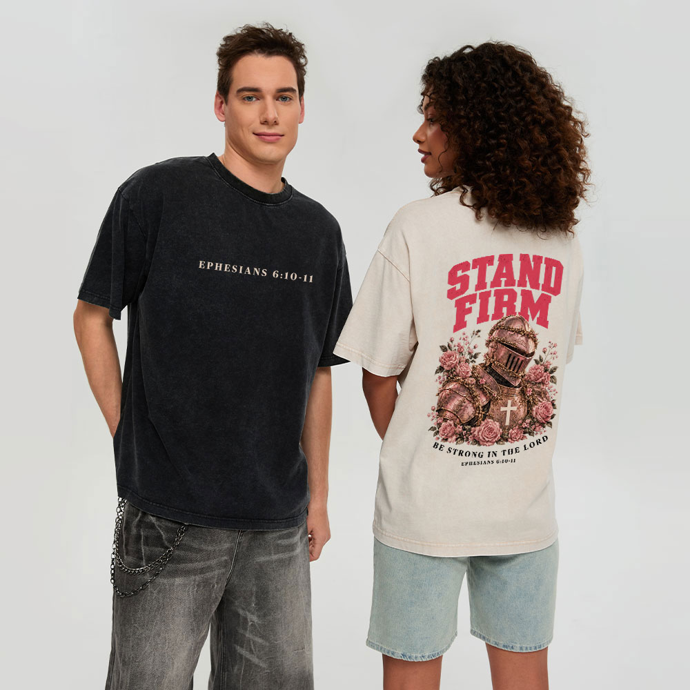 Be Strong In The Lord Christian Washed T-Shirt