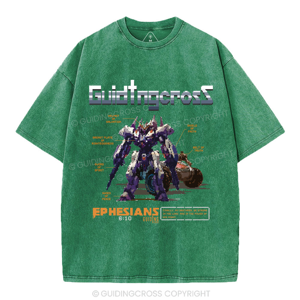 Be Strong In The Lord Christian Washed T-Shirt