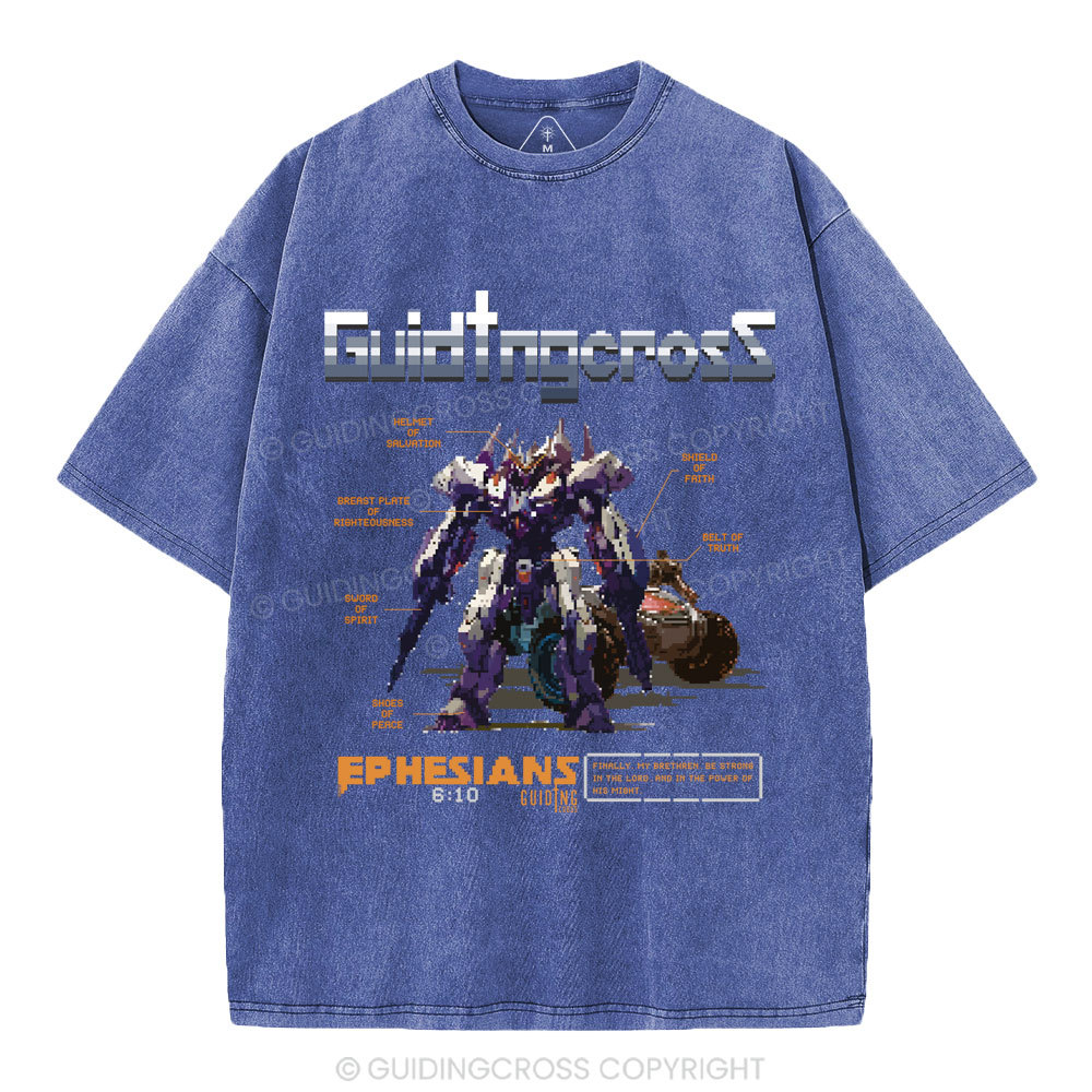 Be Strong In The Lord Christian Washed T-Shirt