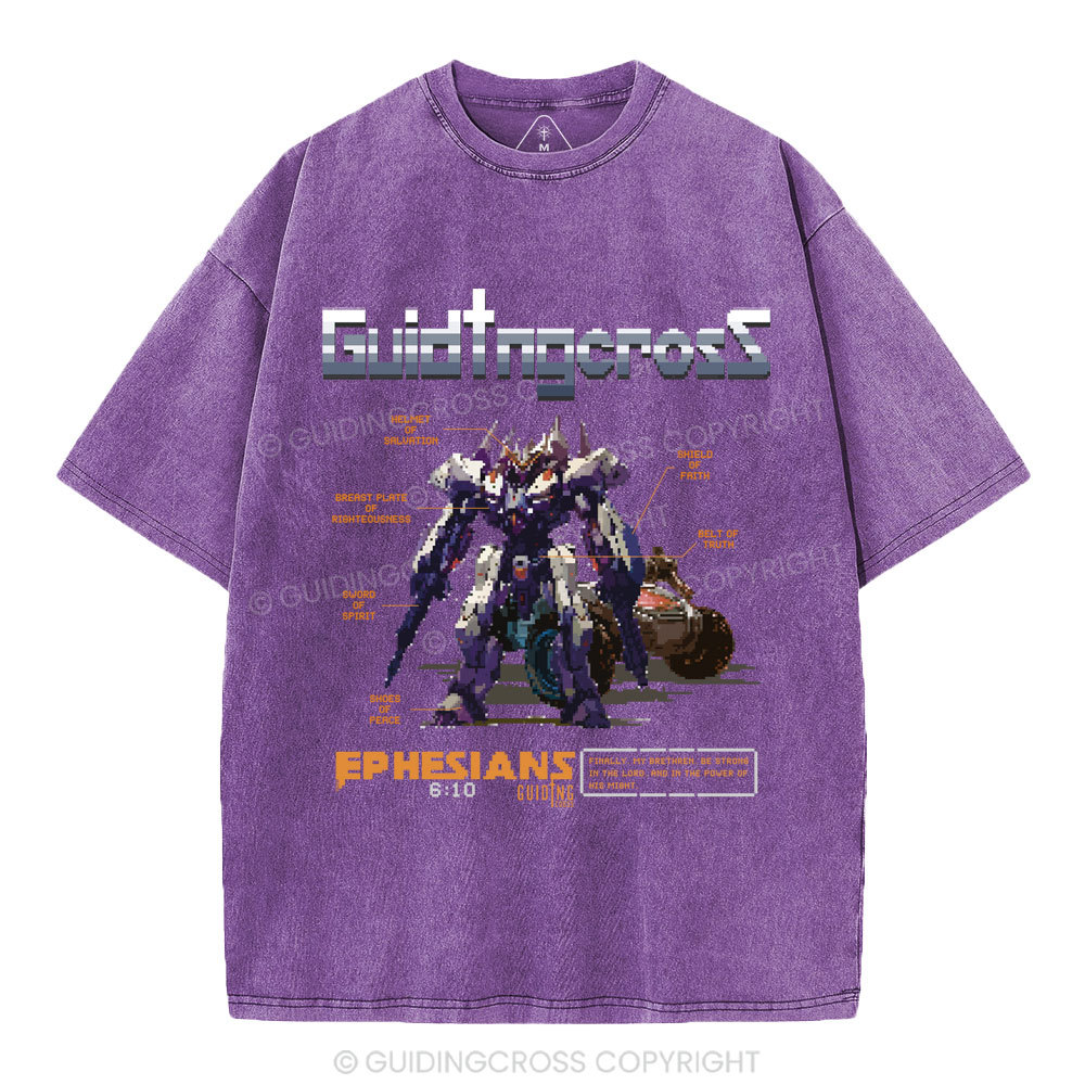 Be Strong In The Lord Christian Washed T-Shirt