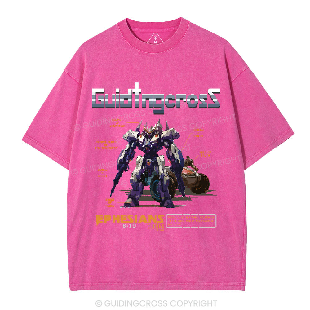 Be Strong In The Lord Christian Washed T-Shirt