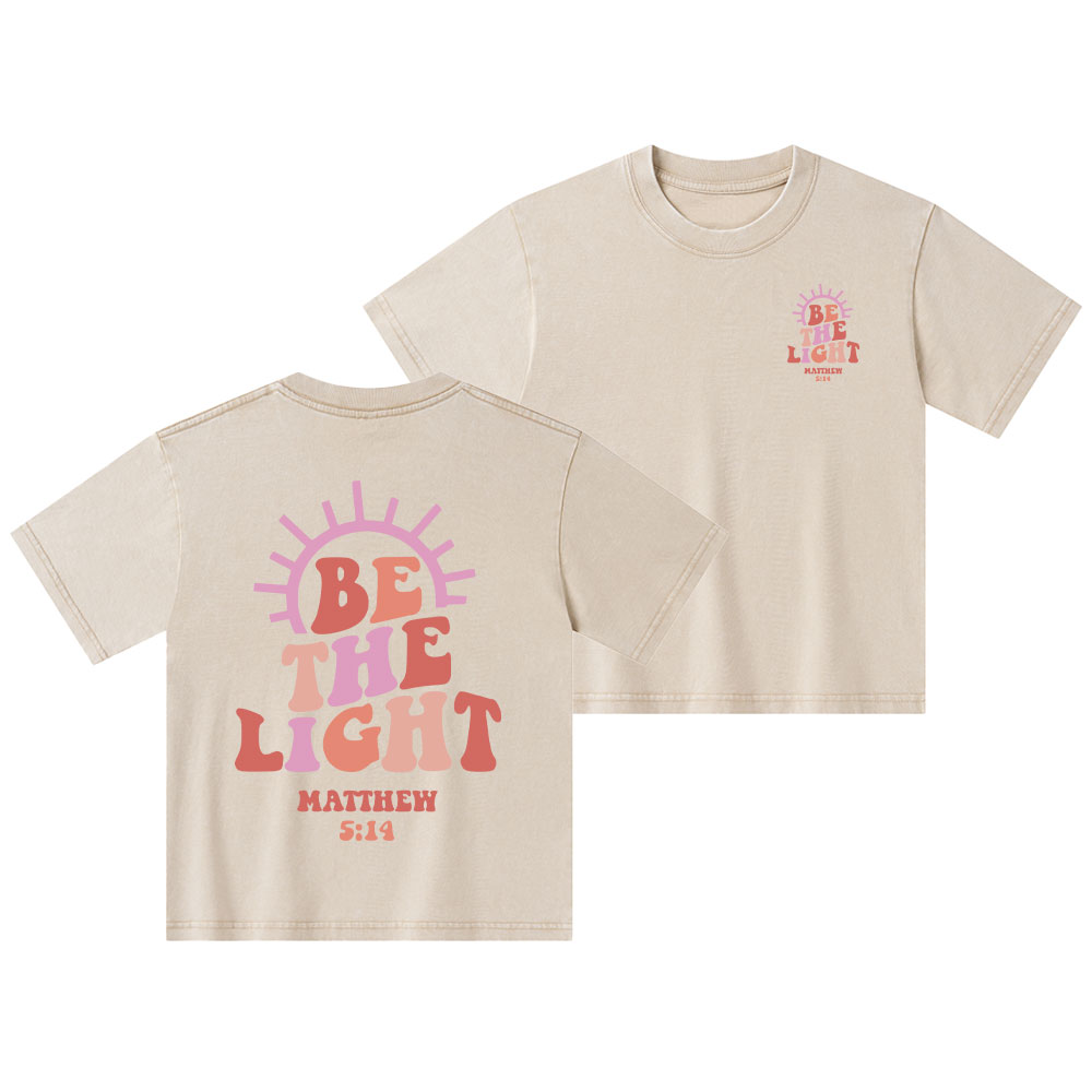 Be The Light Christian Kid Washed T-Shirt