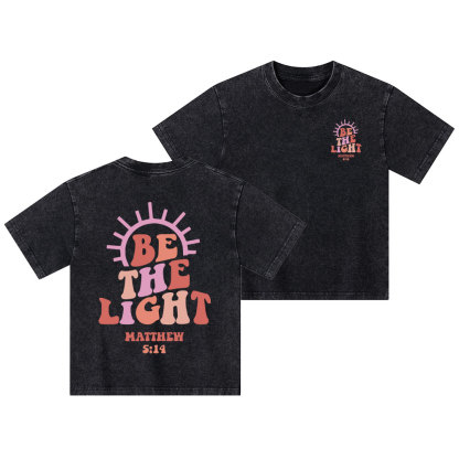 Be The Light Christian Kid Washed T-Shirt