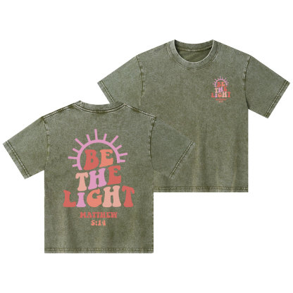 Be The Light Christian Kid Washed T-Shirt
